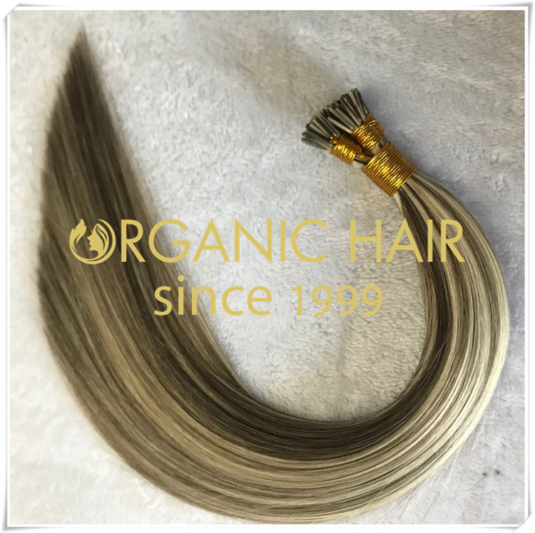 Pre bonded hair extensions I tip custom color CNY026